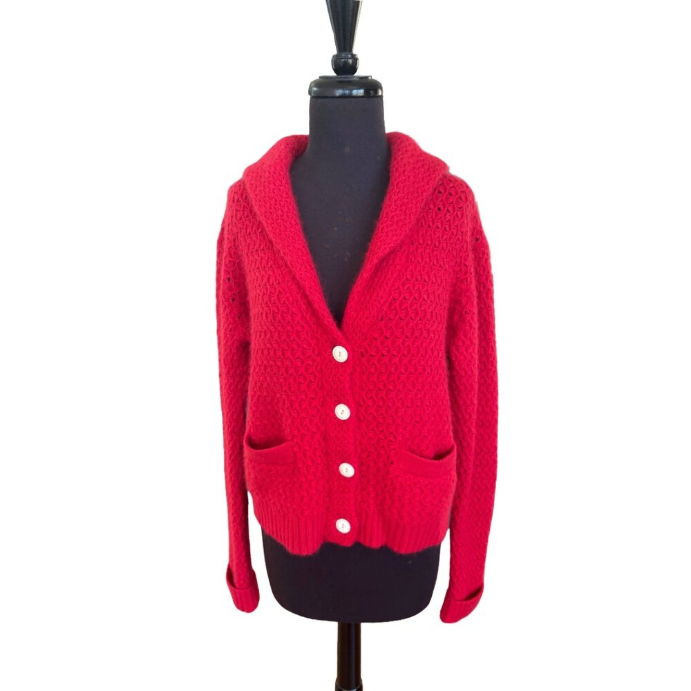 Levi's Made & Crafted Chunky Knit Cardigan Red L/G